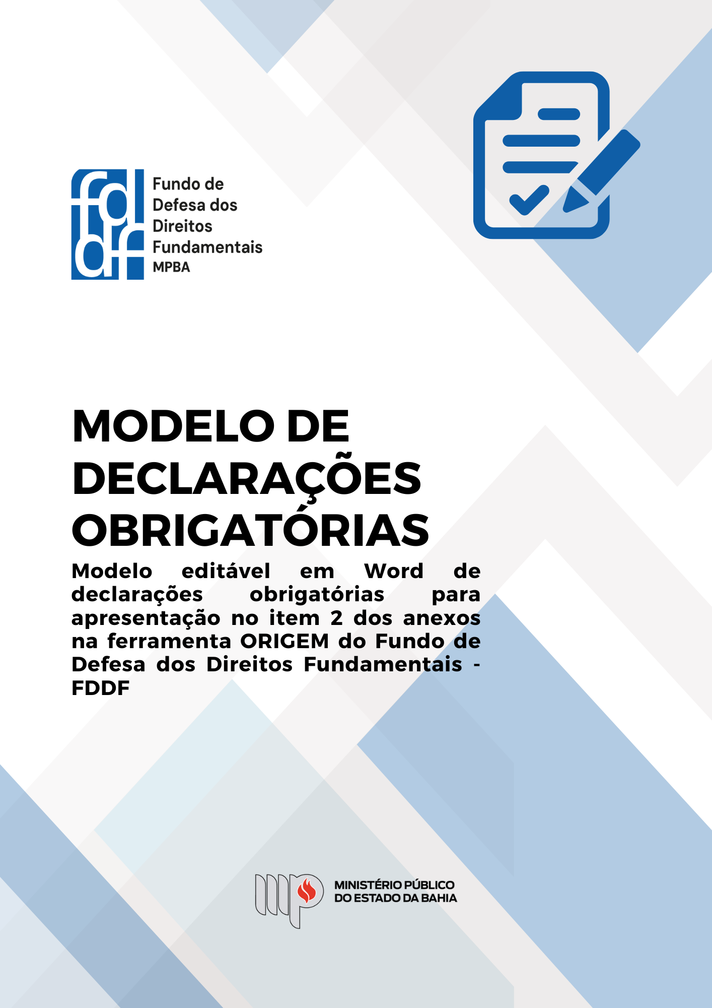 Modelo de declarações obrigatórias